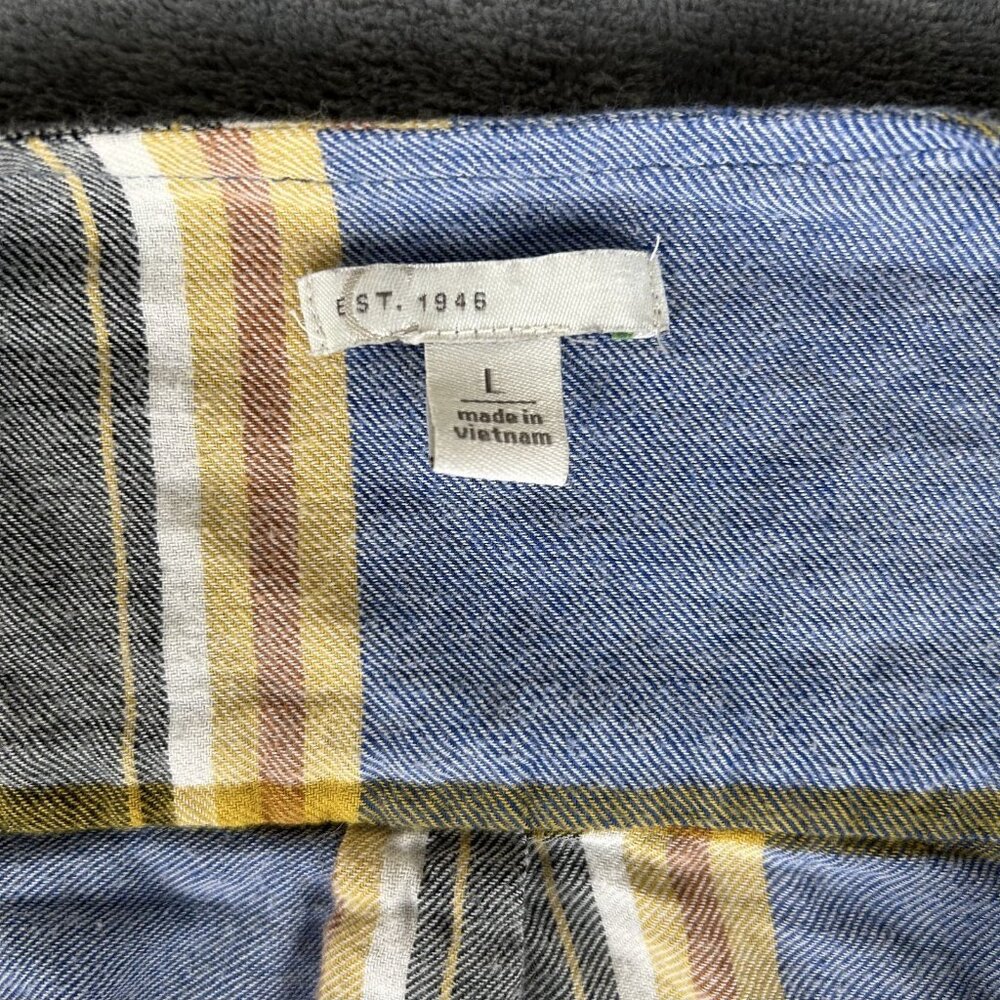 EST 1946 Blue Yellow Plaid Open Front Kimono Cardigan Women's Plus Size Large - Picture 4 of 7